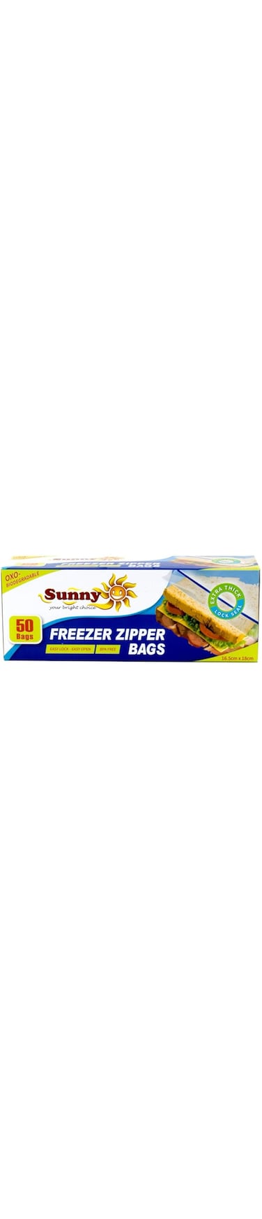 Sunny Your Bright Choice Zipper Bags 16.5cm x 18cm, 50 Pieces