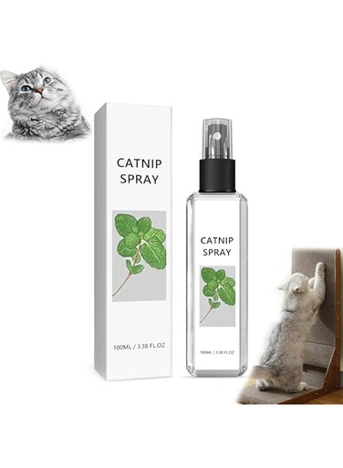 KASTWAVE Cat Deterrent Spray, Herbal Cat Joy Spray with Celery and Catnip, Calming Spray for Training and Redirecting Bad Behavior, Relieves Cat Anxiety and Enhances Pet Vitality