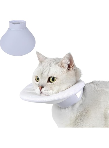 Cat Recovery Collar Soft,Cat Cone Collar Alternative,Neck Cone for Cat After Surgery, Collar for Cat Kitten Puppies (Blue, S)