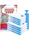 8-Pack Reusable Vacuum Storage Bags With Travel Hand Pump White/Blue 80x100cm
