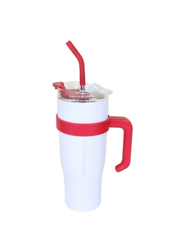 LLC 40 oz Insulated Tumbler with Handle and Straw Lid Reusable Water Bottle Leak-Proof Five-Walled Stainless Steel Cup Keeps Cold Keeps Hot