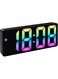 Digital Alarm Clock for Bedrooms, 6.5 inch LED Display, with Colored Digits, 3 Levels Brightness Adjustable, Desk Alarm, Table Clock with 1 Alarm, 12/24H, Temperature, Corded Powered(Colored)