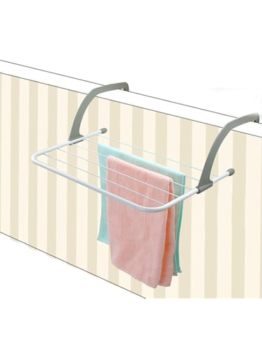 DAYONG Portable Clothes Drying Rack,Clothes Hanging for Balcony,Windowsill and Guardrail,Laundry Rack Door Hanger Rod for Indoor Outdoor for Towels, Lingerie, Hosiery,Shoes (19.7"x 13.4")
