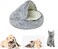 2023 New Cozy Cocoon Pet Bed for Dogs,winter Pet Plush Dog Bed,Cozy Cocoon Pet Bed for Dogs,Olvys Cozy Cocoon Pet Bed,Covered Cozy Pet Plush Bed,Round Fluffy Warm Cat Beds (Grey-short velvet,50cm)