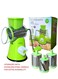 Multifunctional Manual Table top Vegetable, Cheese, Biscuits and Nuts Drum Grater With Stainless Steel Handle Green