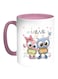 U &amp; Me Printed Coffee Mug White/Pink 11ounce