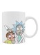 And Morty Printed Mug White/Blue/Beige 350ml