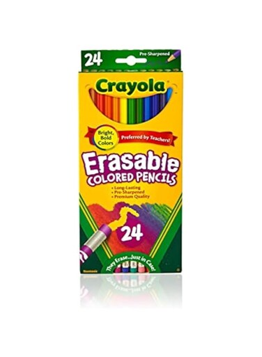 Crayola Erasable Colored Pencils, 24 Count
