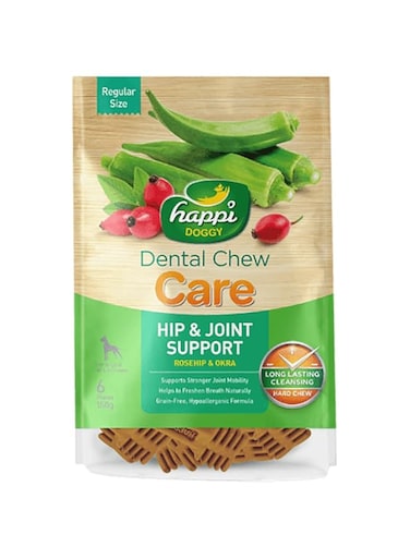 Happi Doggy Dental Chew Care-Hip &amp; Joint Support-4" (6 pieces)-150g