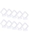 Vecolla Jewelry Display Box, 10PCS Floating Frame Jewelry Stand, 3D Jewelry Organizer Box, Transparent Frame Case Holder For Ring Necklace Bracelet Earring, Dustproof Medallion Coin Box(White)