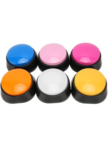 6 Color Voice Recording Button, Dog Buttons for Communication Pet Training Buzzer 30 Second Record Playback ABS Material for Promoting Communication with Pets