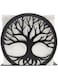 TOMVAES Napkin Holder, Stainless Steel Table Napkin Holder, Modern Black Life Tree Pattern Vertical Paper Holder, Western Restaurant Coffee Shop Dining Room Decor, 12 * 4 * 10.2cm