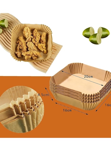 Air Fryer Disposable Paper Liner, Air Fryer Liners Square, Baking Paper for Air Fryer Water-proof, Parchment Paper for Baking Roasting Microwave