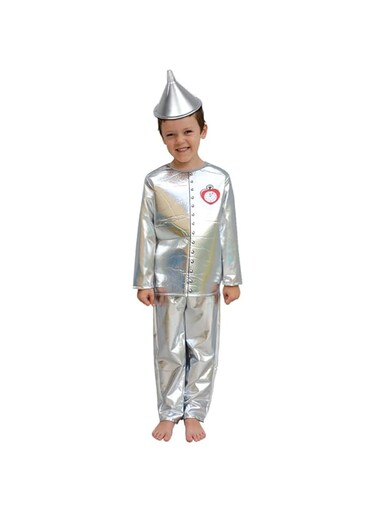 Mad Toys Tin Man Wizard of Oz Book Week and World Book Day Roleplay Theme Party Child Costumes, Kids Unisex 9-10 Years