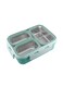 Bento Lunch Boxes, Leak Proof Stainless Steel Lunch Box for Kids, BPA Free Bento Box for Kids and Adults   Tiffin Box for Office and School (Green, 620 ML, 3 Compartment)