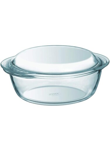 PYREX Glass Round Casserole with Lid Lt3.2 Cm26Xh10 House and Kitchen