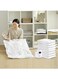 6Pcs Vacuum Storage Bags with Electric Pump Space Saver Sealer Compression Bags for Comforter and Blankets Jumbo Vacuum Seal Bags for Clothing Bedding Blankets Comforters Pillows (L)