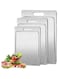Titanium Cutting Boards Double-Sided Food Grade 304 Stainless Steel Kitchen Chopping Board,Can Be Hung Cutting Mat, Heavy Duty Non Slip Cutting Boards for Meat,Vegetables,Fruit (1.5mm thick) 1PCS