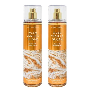 Bath &amp; Body WorksFine Fragrance Mist, Set of 2 Bottles, 8oz Per Bottle (Warm Vanilla Sugar)