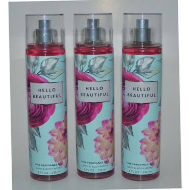 Bath &amp; Body Works Fragrance Mist 3-Pack 8oz Each (Hello Beautiful)