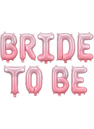 PartyDeco Foil Balloon Bride to be, 350x45 cm, pink