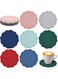 TZAONEN Drink Coaster Set, Silicone Bar Coasters, Beverage Coaster, Non-Slip Coasters for Drinks, Drink Cup Mat for Bar Kitchen and Patio Tabletop(7pcs,7 Colors)