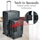 TACH Connectable 2 Pcs Luggage Set   20" &amp; 28" Spinner Luggage with TSA Locks   Hard Shell  Patented Built-In Connecting System Easily Links 6 Bags - Grey