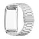Replacement Strap For WHOOP 4.0 Three Beads Solid Metal Watch Band(Silver)