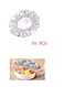 50 PCS Food Cover Reusable Aluminum Foil Elastic Wrap Stretch LidsElastic Bowl Covers Food Warmer Storage Covers Plates Dishes Meal Prep Food cover