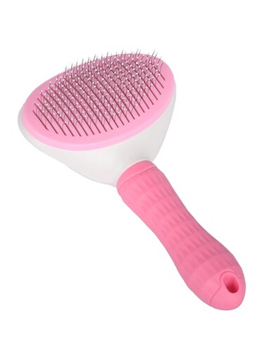 Happy Puss Pet brush for shedding and grooming Pet Comb, Cat Grooming Brush, Cat shedding Brush Easily Removes Loose Undercoat, Mats Tangled Cat Hair Shedding Brush(PINK)