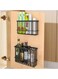 Pieces Kitchen Door Storage Box,Adhesive Wall Mounted Storage Box,Cabinets/Bathrooms/Refrigerators Sundries Organization Box (Black)
