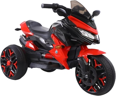 Lovely Baby LB 5188EL 12V Ride-On Bike for Kids, Leather Seat, EVA Wheels, Fun Ride-On for Ages 2-5 Years - Red