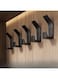 Wall Hooks Set of 5 Piece Adhesive Hooks, No-Drill for Bedroom, Kitchen, Bathroom ideal for Clothes, Hand Bags, Towels and Tools (Black)