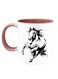 Horse Printed Coffee Mug White/Pink/Black