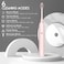 Necomi&reg;Sonic Electric Toothbrushes, USB Rechargeable Ultrasonic Tooth Brush with 4 Brush Heads 6 Cleaning Modes and Smart Timer IPX7 Waterproof Cleaning Toothbrushes for Adults and Kids(Pink)