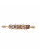 patterned embossed beech rolling pin