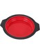 Quick Release Baking Pan, Silicone Cake Pan, Foldable Round Baking Pan with Unique Press Design for Layer Cake Cheese Cake Chiffon Cake (Red)