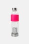 Ice Tea Infuser Glass Bottle 400ml, Pink
