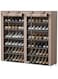 Joyzzz Shoe Rack, 12 Tiers Waterproof, Large capacity Shoe Rack Cabinet With Dust Cover, Dustproof And Lightweight Shoe Rack Storage Box, Easy to Assemble Shoe Cabinet for Home (Brown)