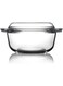 ZYER Round Glass Casserole Dish With Lid for Oven Covered Glass Casseroles Ovenware with Glass Lid, Glass Microwavable Bowls (1.5L)