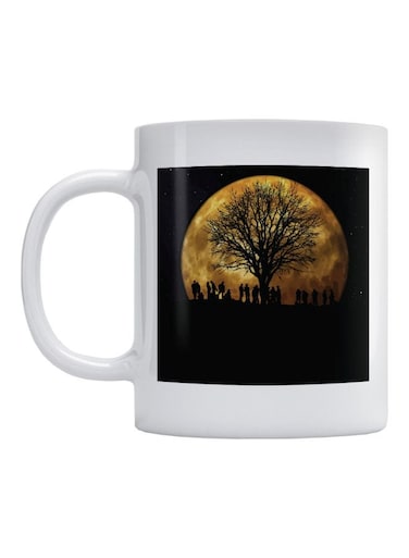 Moon Printed Mug White/Black/Beige