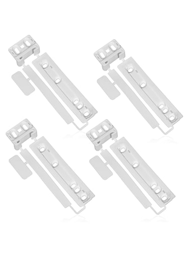Door Plastic Mounting Bracket Fixing Slide Kit Compatible with Zanussi Integrated Fridge &amp; Freezer (Pack of 4)