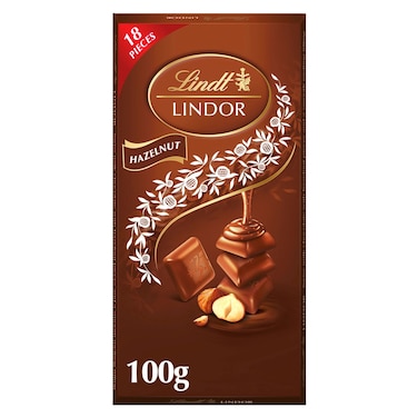 Lindt Lindor Hazelnut Chocolate, 100g