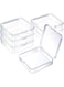 Khazna Mini Plastic Clear Beads Storage Containers Box for Collecting Small Items, Beads, Jewelry, Business Cards, Game Pieces, Crafts (9.4 * 9.4 * 3 cm) 6 Pieces