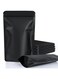100 Pack 5.5 x 8.6 Inches Resealable Stand Up Smell Proof Pouch Black Sealable Foil Bags For Food Storage Packaging And Organization