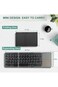 Foldable full-size Bluetooth keyboard with touchpad and PU leather cover for iOS, Windows &amp; travel.