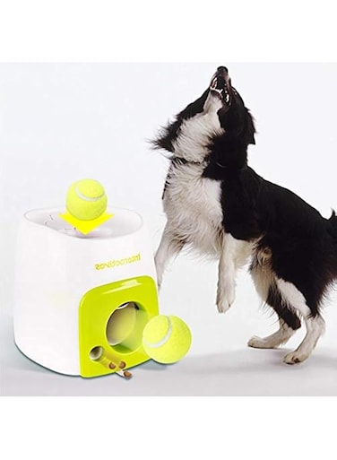 Dog Interactive Toys Training Automatic Dog Feeder Food Reward Tennis Ball Launcher