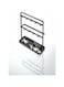 Honwor&reg; Modern Black Key Rack &amp; Hook Organizer - Sleek Wall Mount Design, Space-Saving, Durable Metal Stand for Keys, Bags, Coats - Home Entry Decor
