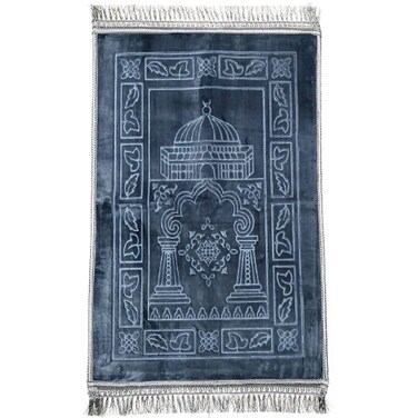 Comfortable Velvet Prayer Mat 80x120cm (Grey) ID1163