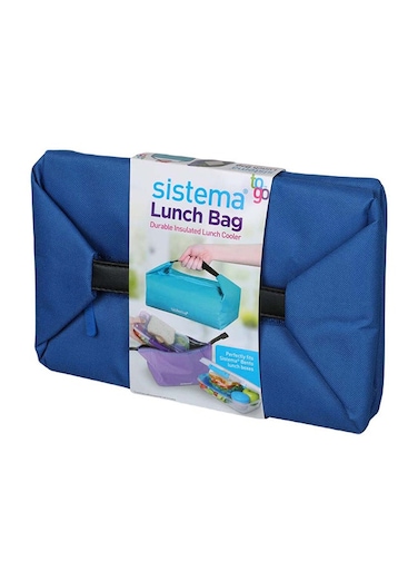 Sistema Lunch Bag, Insulated - Portable and Convenient - Fashionable - Versatile blue